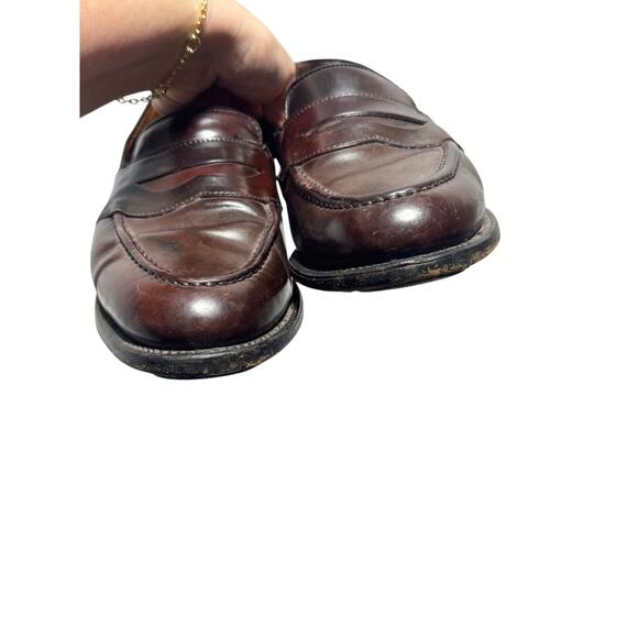 Allen Edmonds Full-Strap Penny Loafers 7.5 Mens Burgundy Randolph Shell Cordovan main image 4